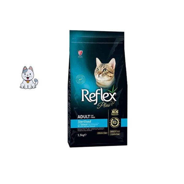 غذا خشک گربه عقیم شده با طعم ماهی رفلکس پلاس وزن 1.5 کیلوگرم Reflex Plus Sterilised