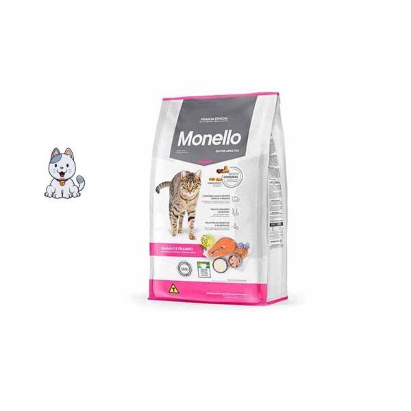 غذا خشک گربه میکس با طعم ماهی و مرغ مونلو وزن 1 کیلوگرم  ( فله ) Monello Mix