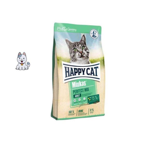 غذا خشک گربه هپی کت مینکاس پرفکت میکس وزن 10 کیلوگرم Happy Cat perfect mix