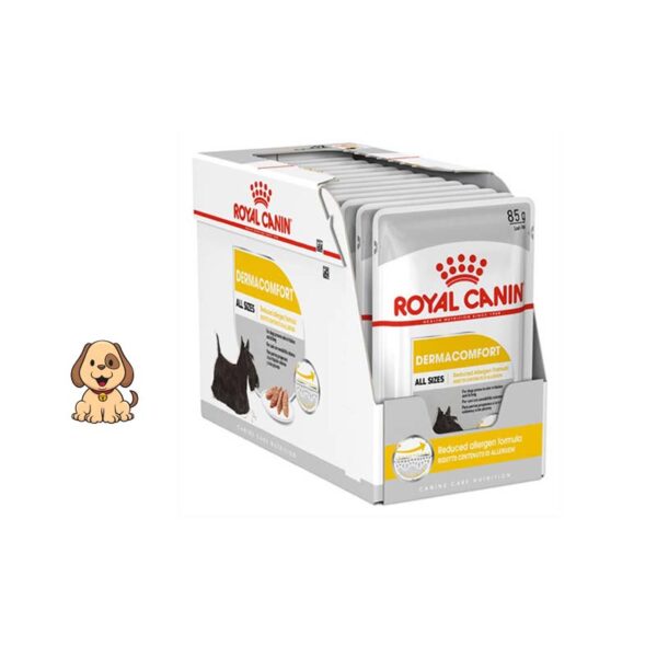 پوچ سگ پوست حساس رویال کنین 85 گرم Royal Canin Dermacomfort