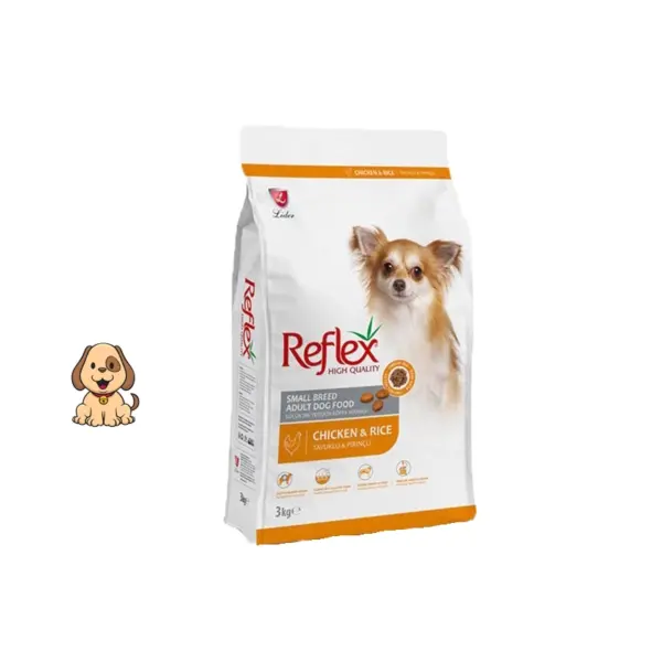 غذا خشک سگ نژاد کوچک با طعم مرغ و برنج رفلکس وزن 3 کیلوگرم Reflex Chicken & Rice