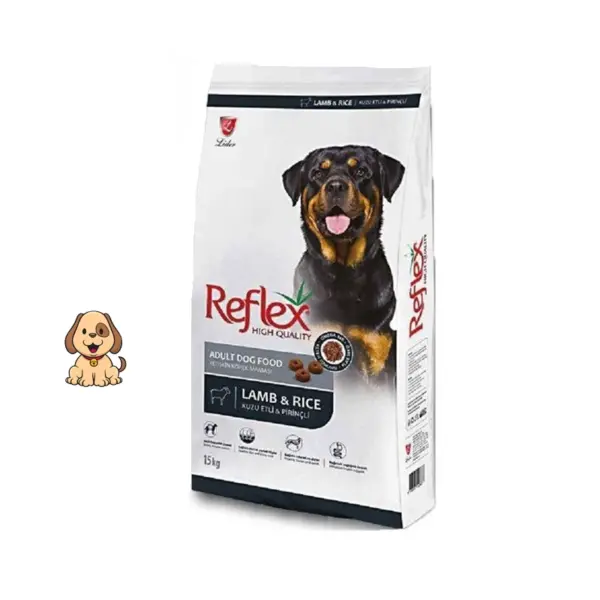غذا خشک سگ با طعم بره و برنج رفلکس وزن 15 کیلوگرم Reflex Lamb & Rice