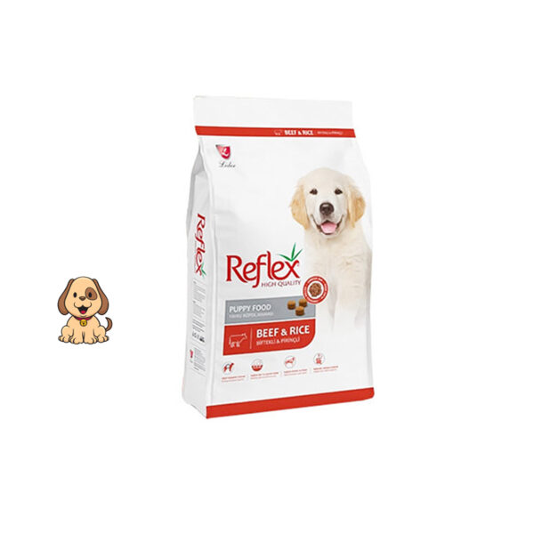 غذا خشک توله سگ با طعم گوشت و برنج رفلکس وزن 3 کیلوگرم Reflex Puppy Beef & Rice