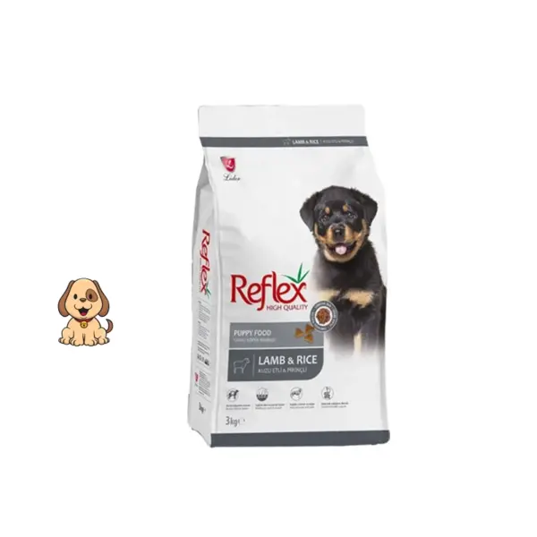 غذا خشک توله سگ با طعم بره و برنج رفلکس وزن 3 کیلوگرم Reflex Puppy Lamb & Rice