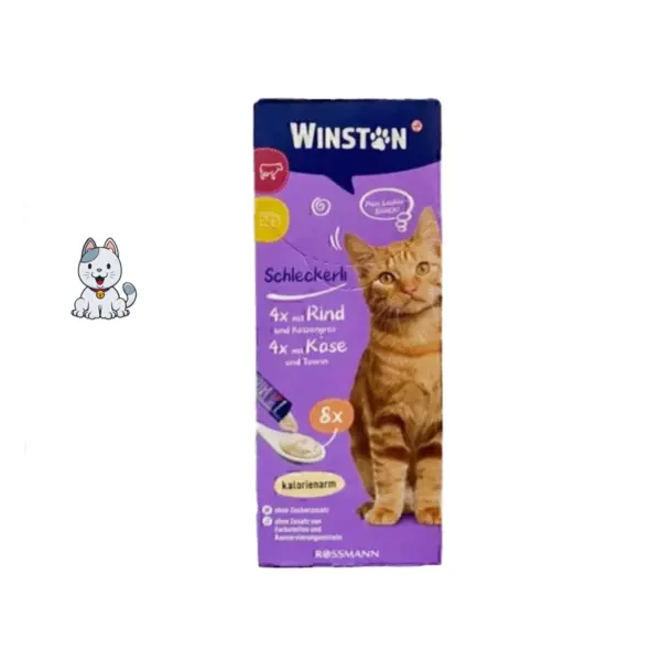 بستنی گربه وینستون با طعم گوشت گاو و پنیر بسته 8 عددی Winston