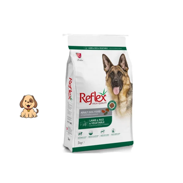 غذا خشک سگ رفلکس طعم بره، برنج و سبزیجات وزن 3 کیلوگرم Reflex Adult Lamb & Rice & Vegetable